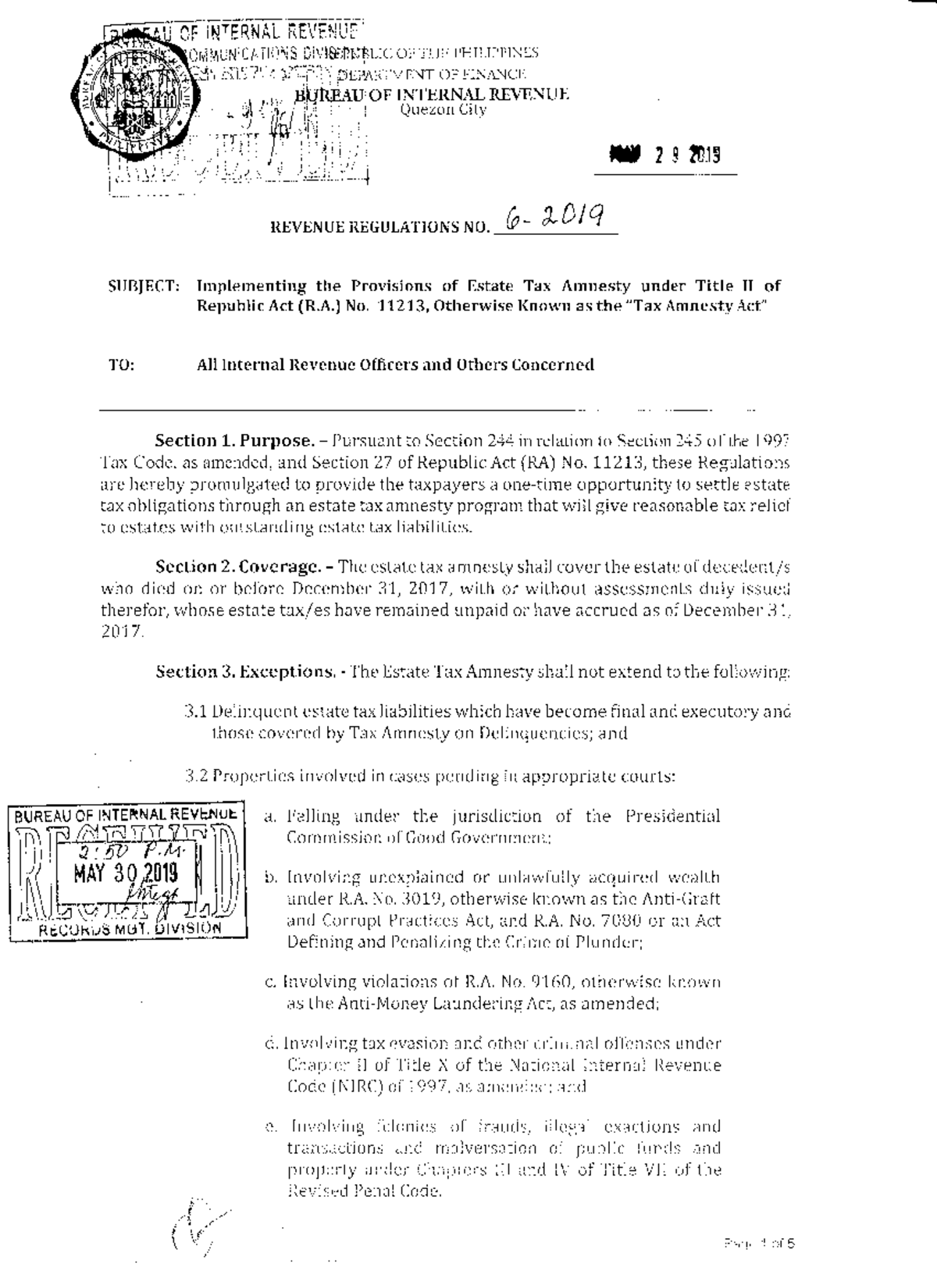 rr-no-6-2019-tax-amnesty-act-ri-ief-revfilr-i-l-i1un-ii-i-tiiliis