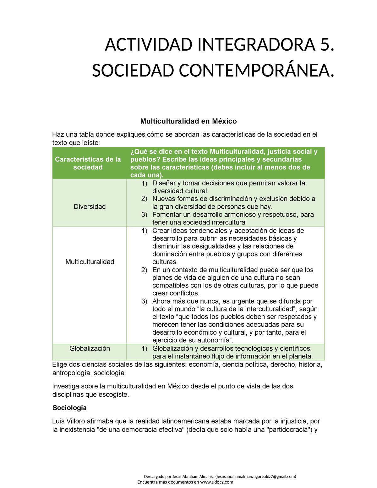 Actividad Integradora 5 - ACTIVIDAD INTEGRADORA 5. SOCIEDAD ...