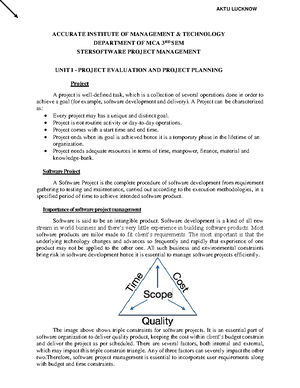 SPM UNIT 5 Notes - Summary Software Project Management - UNIT V ...