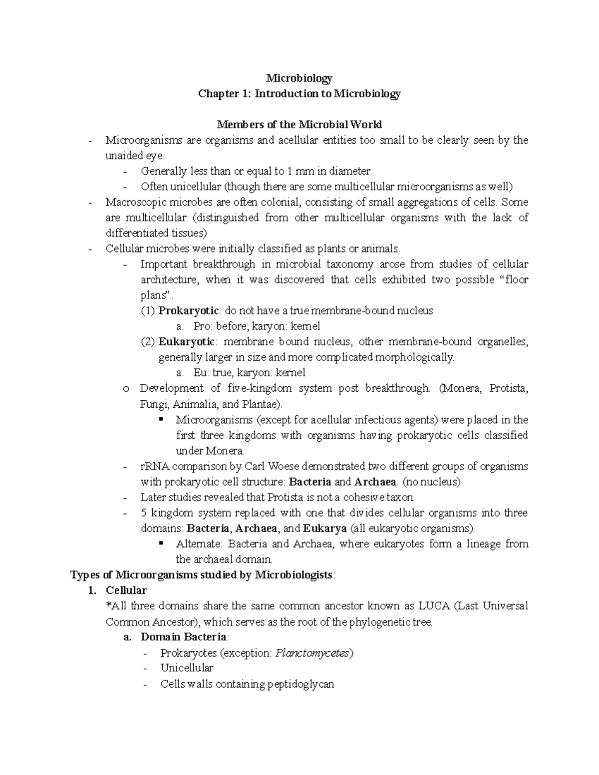 Prescott's Microbiology Chapter 1 - Microbiology Chapter 1 ...