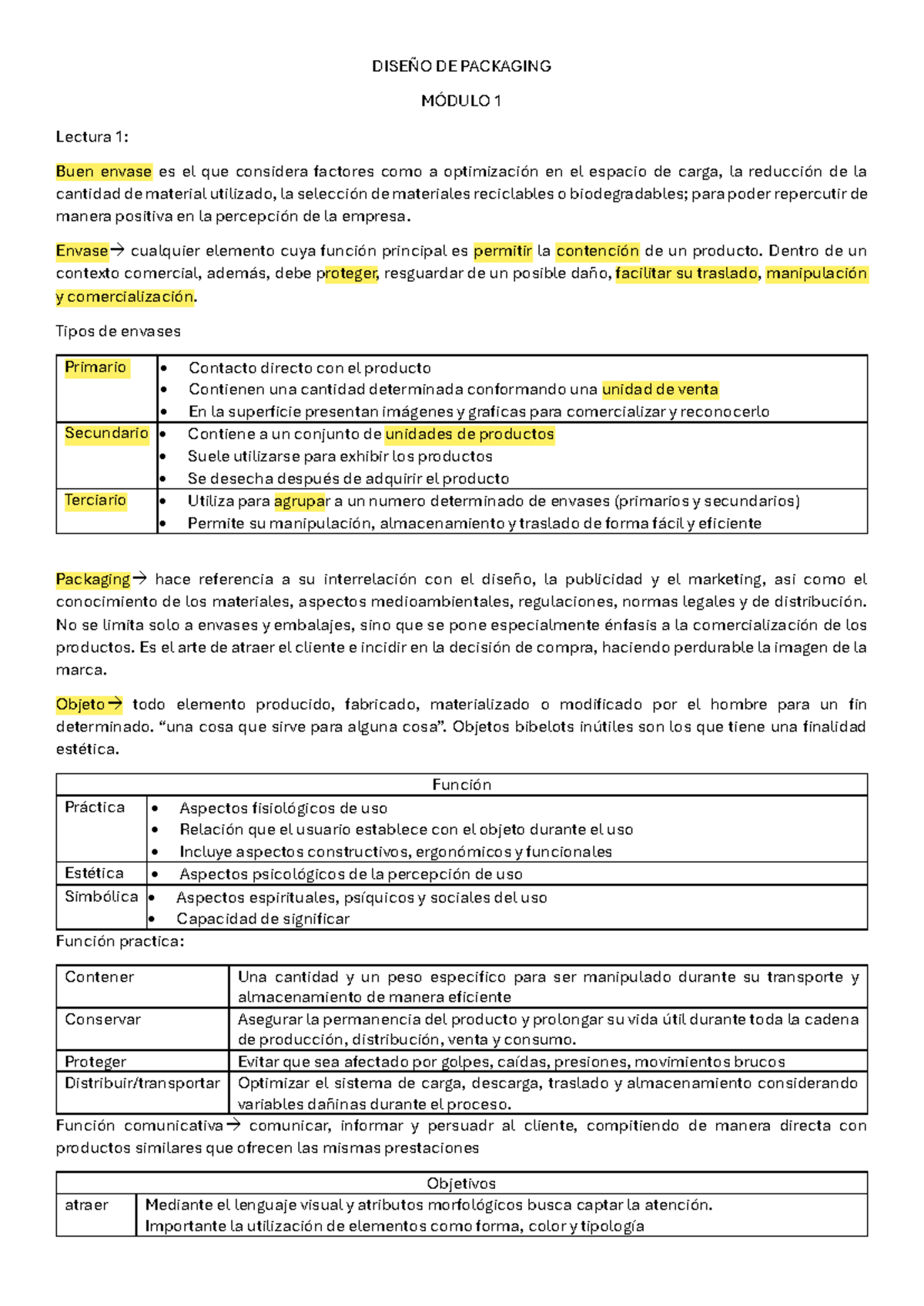 Diseño DE Packagin 1 - resumen - DISEÑO DE PACKAGING MÓDULO 1 Lectura 1 ...