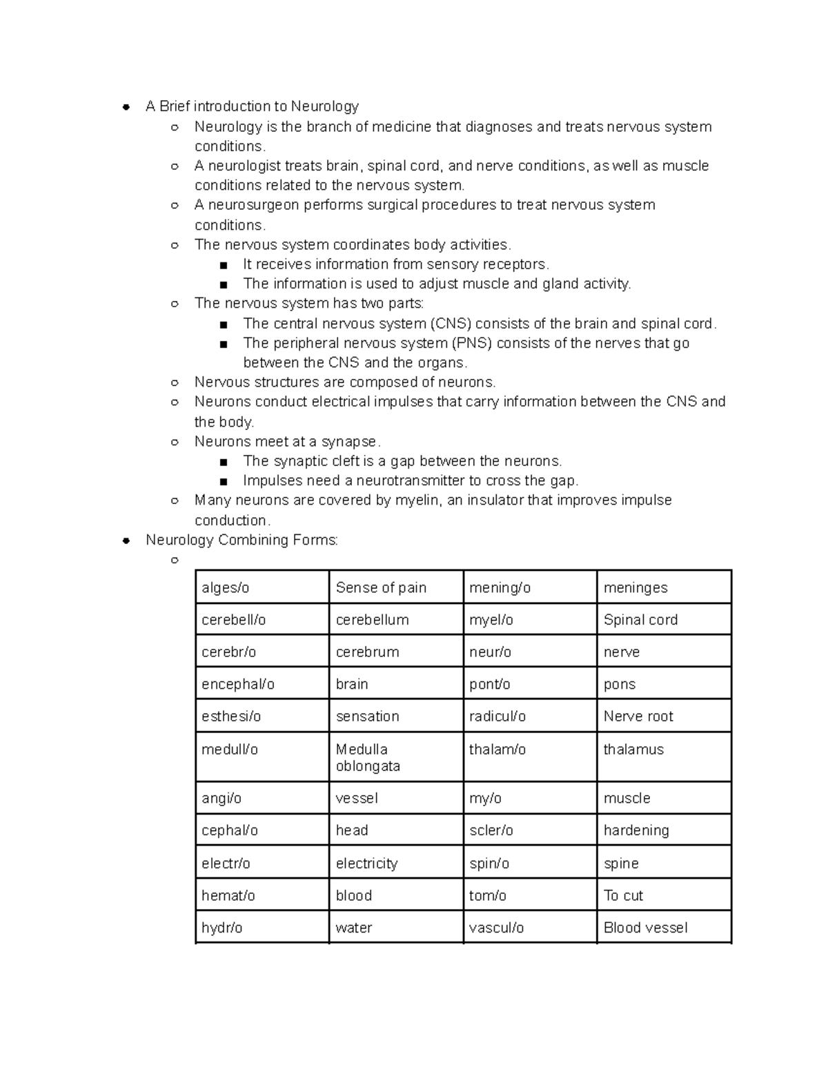 Ch 14 Guided Lecture Notes - A Brief introduction to Neurology ...