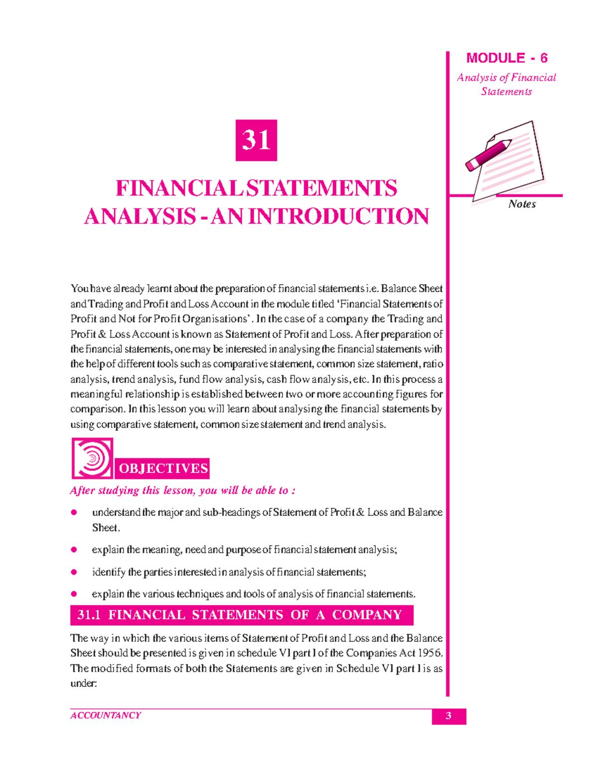320 Accountancy Eng Lesson 31 - Notes Analysis of Financial Statements ...