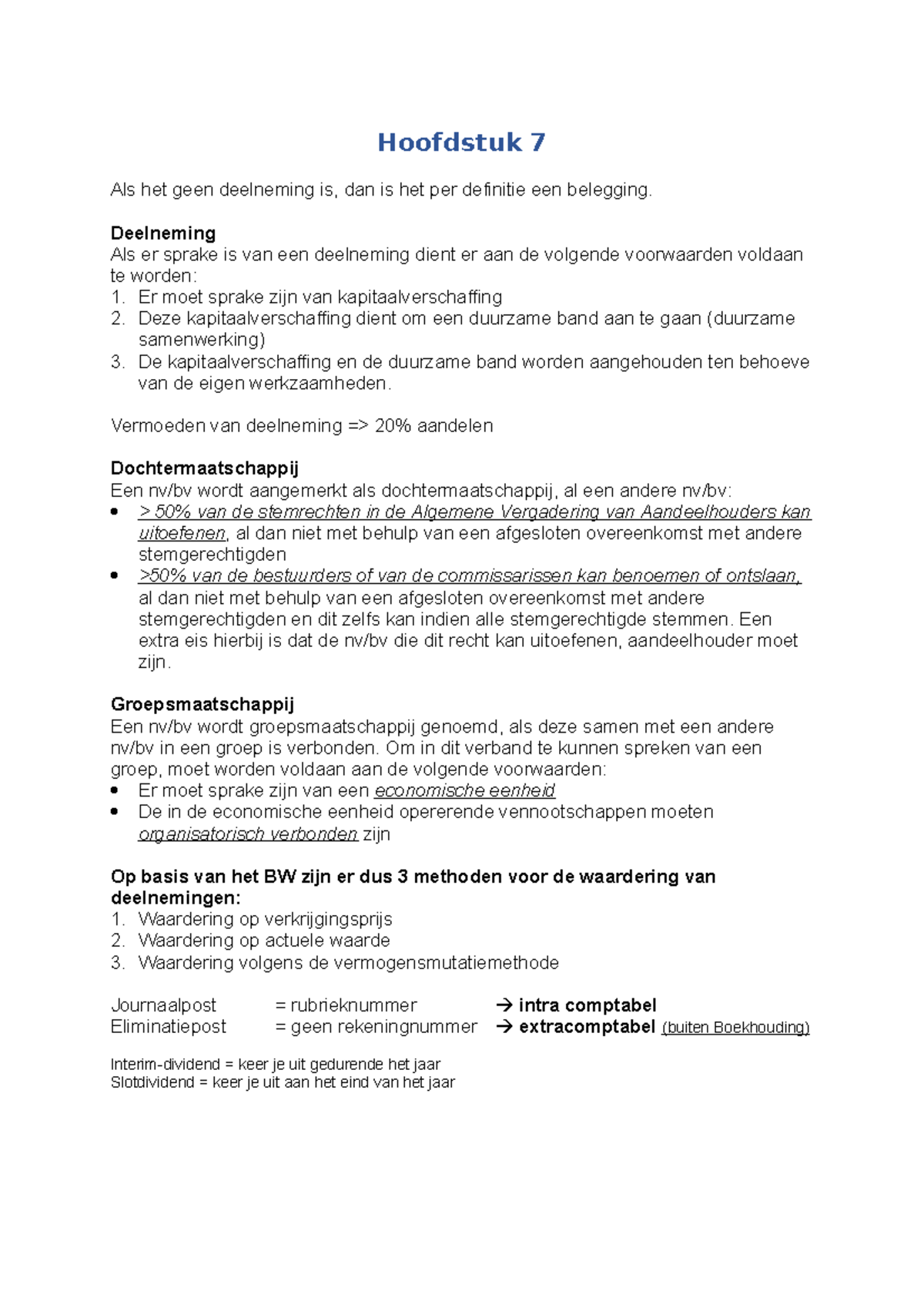 Nieuw Ba Mkb Sv - Samenvatting Boekhouden Geboekstaafd 3 - Hoofdstuk 7 ...