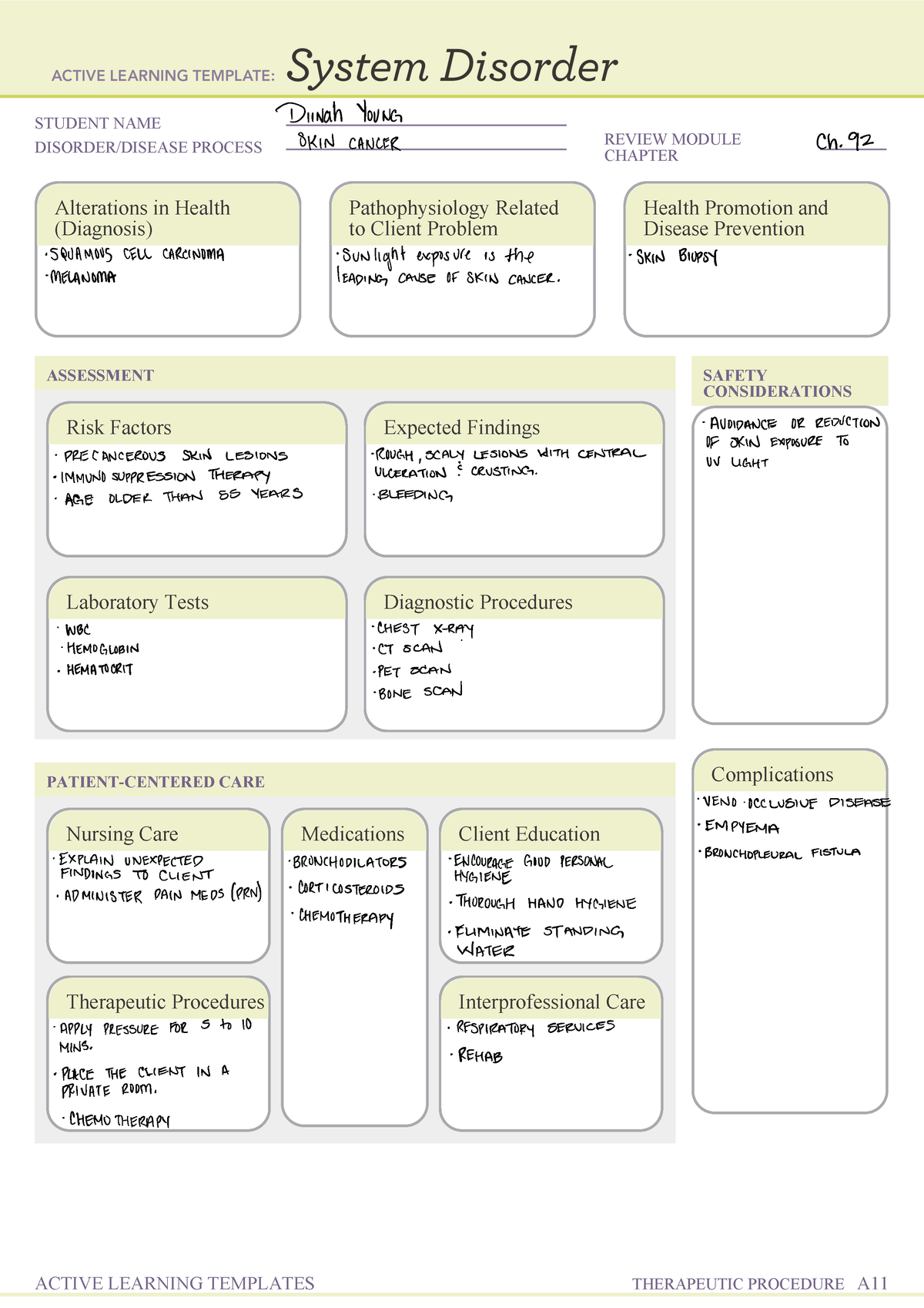 Cancer Concepts - STUDENT NAME DISORDER/DISEASE PROCESS REVIEW MODULE ...