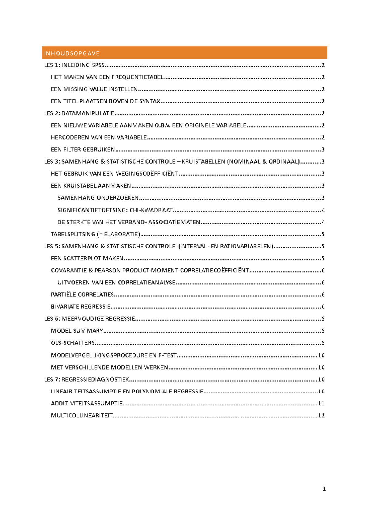 SPSS - Een Korte Samenvatting Van De Handelingen Die Je In SPSS Moet ...