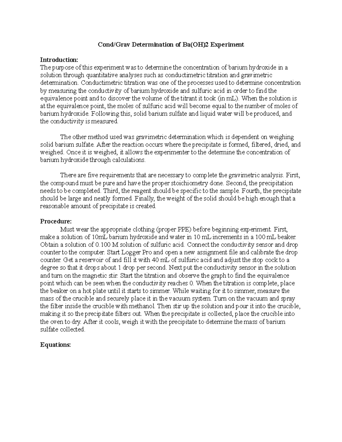 cond-grav-lab-report-cond-grav-determination-of-ba-oh-2-experiment