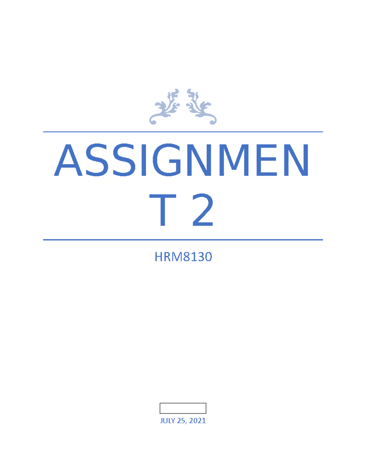 HR assignment 2 - Sharon Sabu - Global business management - ASSIGNMEN ...
