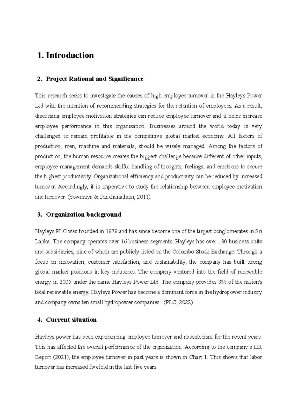 Project Proposal PART 01 - 1. Introduction 2. Project Rational and ...