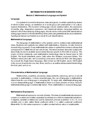 Mathematics in Modern World (Module 4) - Studocu