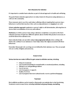 Mental health & addiction notes - NURS 3411 - Douglascollege - Studocu