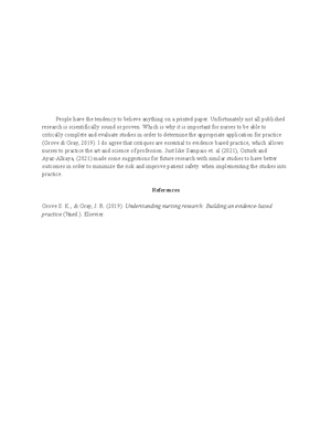 Nursing Research Apa Assignment 1 Apa Reference Page Assignment