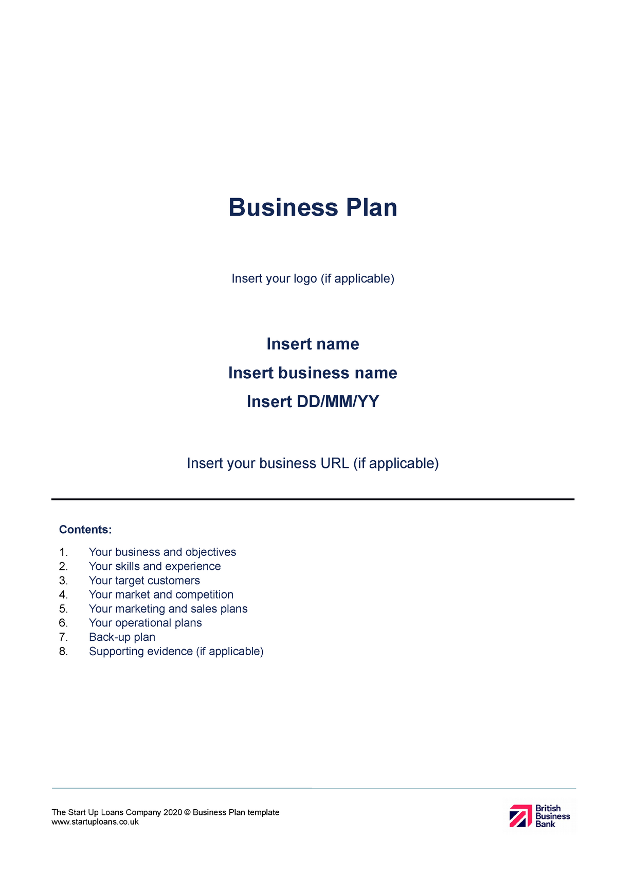 start up loans business plan