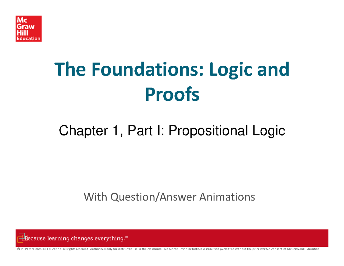 Chapter 1p1(Sections 1.1 And 1.2) NOTES - The Foundations: Logic And ...