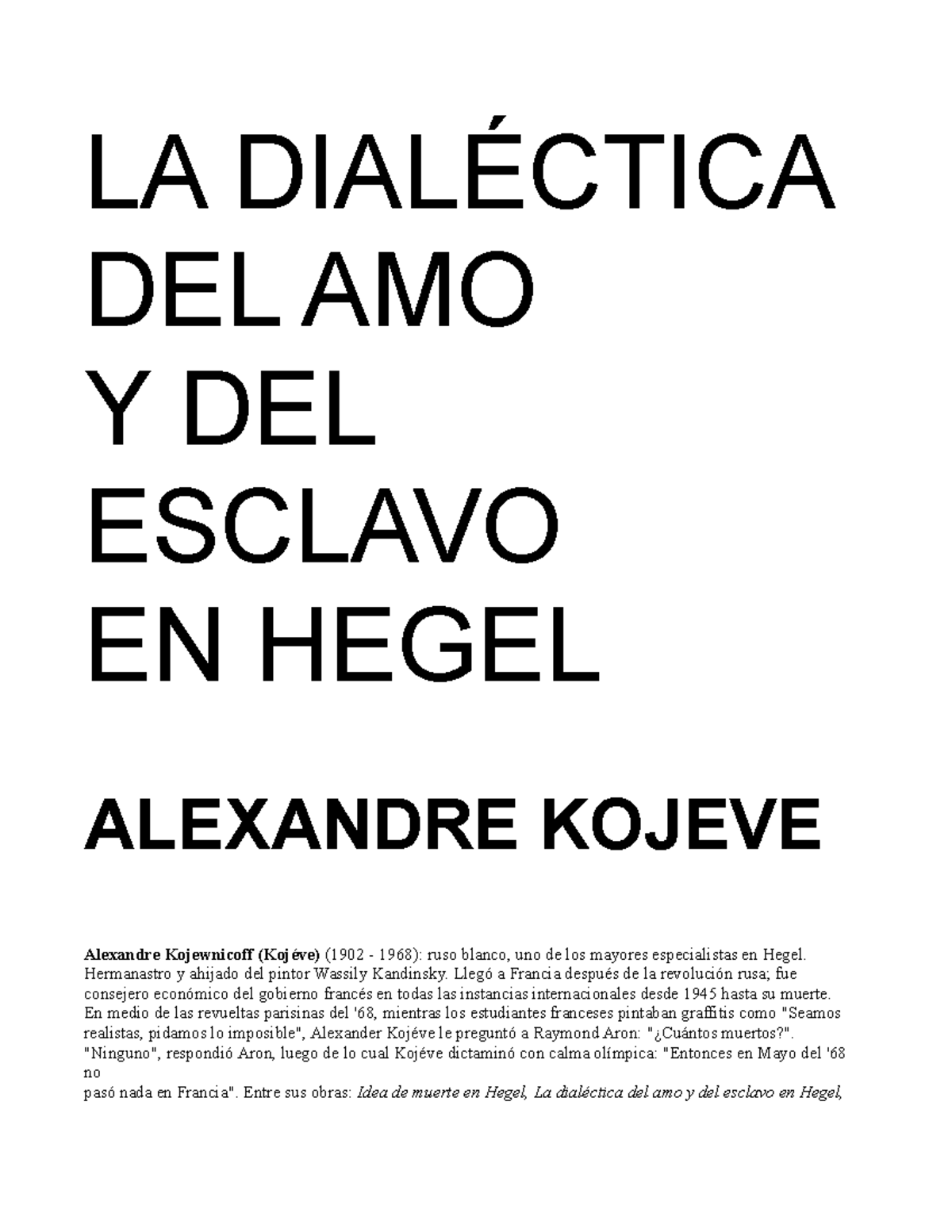 LA Dialéctica la dialectica en el