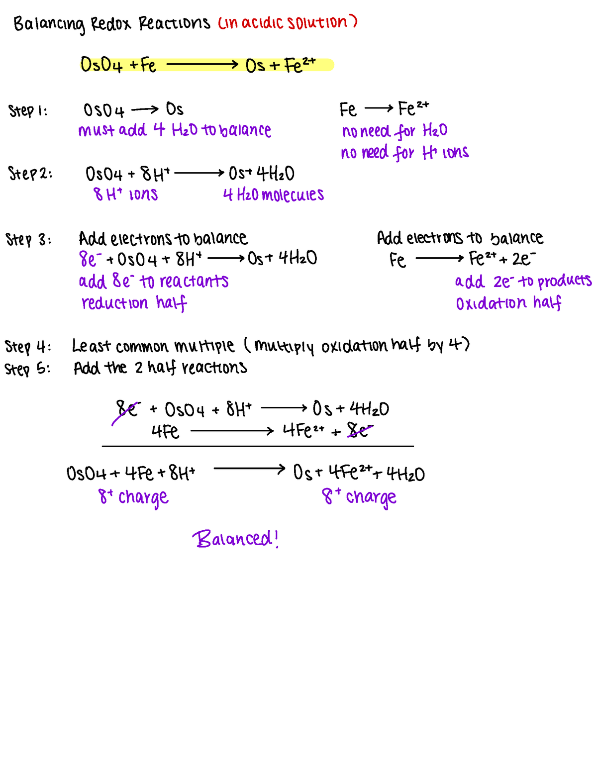 Balance Redox Reactions Online