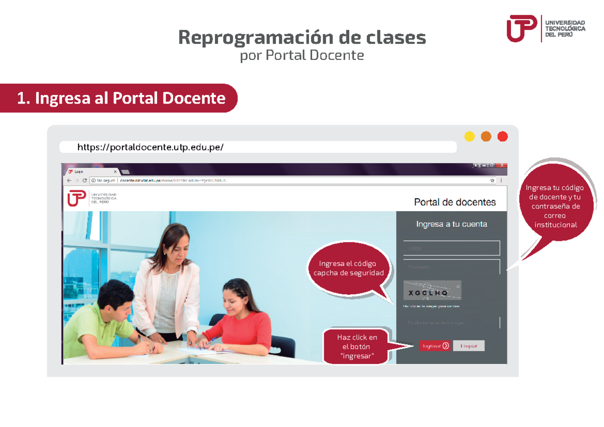 Manual de reprogramaciones - Reprogramación de clases 1. Ingresa al ...