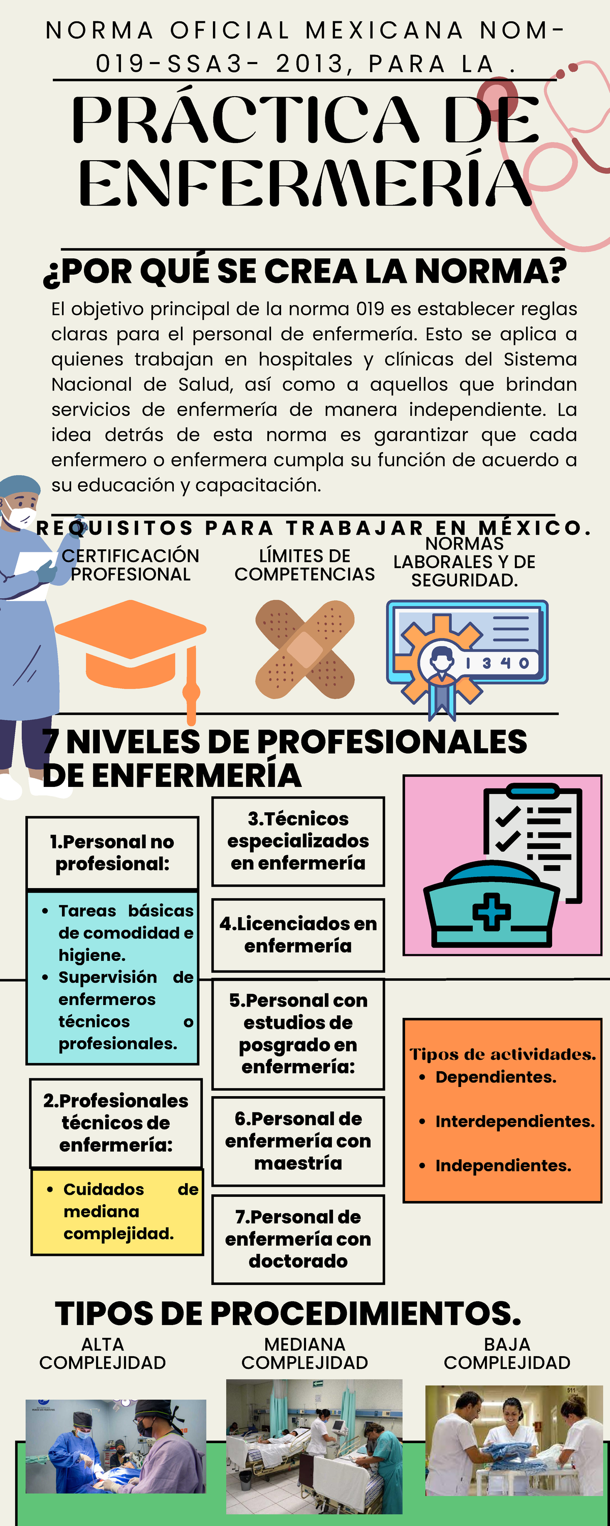 Infografia Norma 019 - PRÁCTICA DE ENFERMERÍA Tareas Básicas De ...