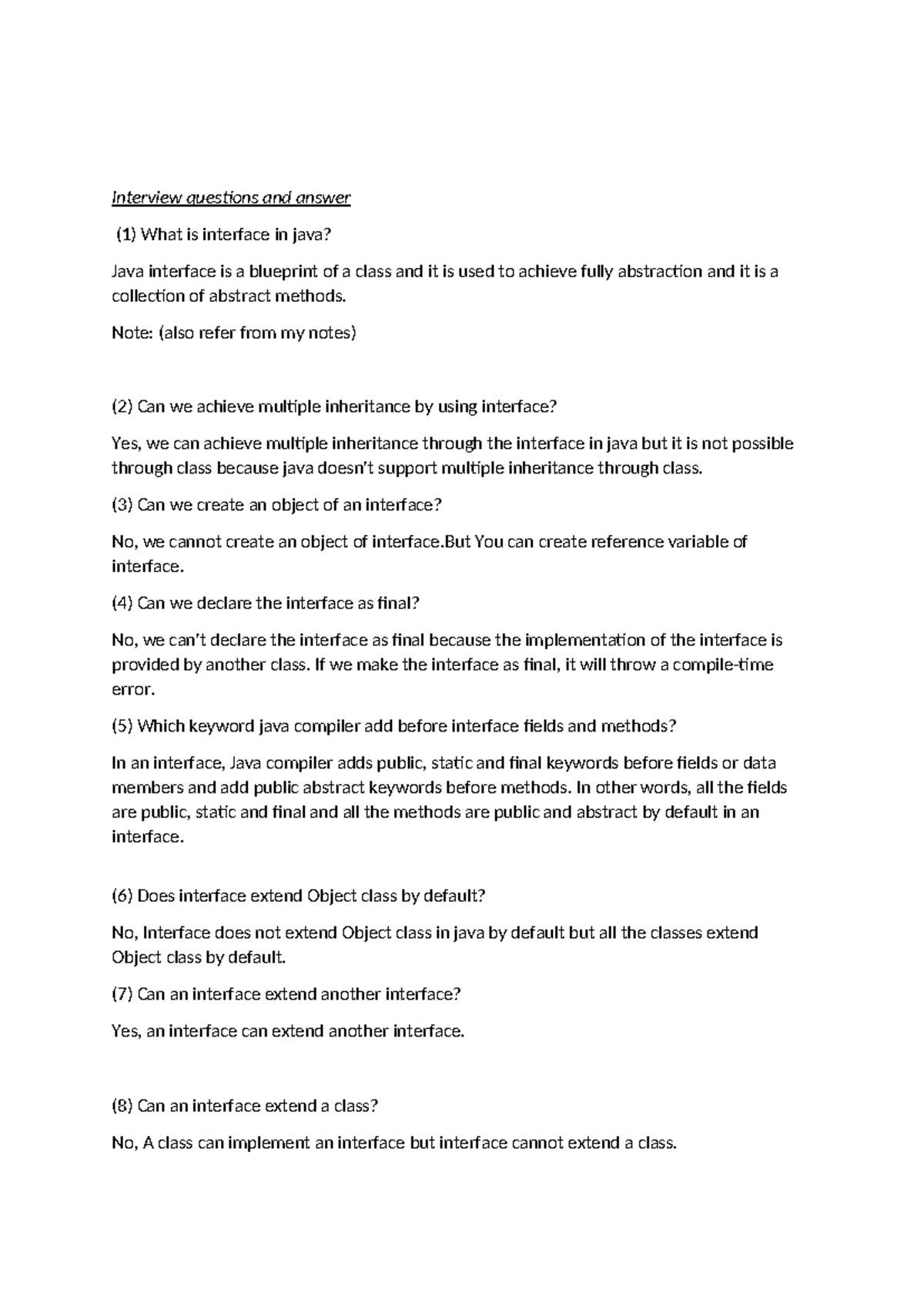 Interview questions and answers bank - Interview questions and answer ...