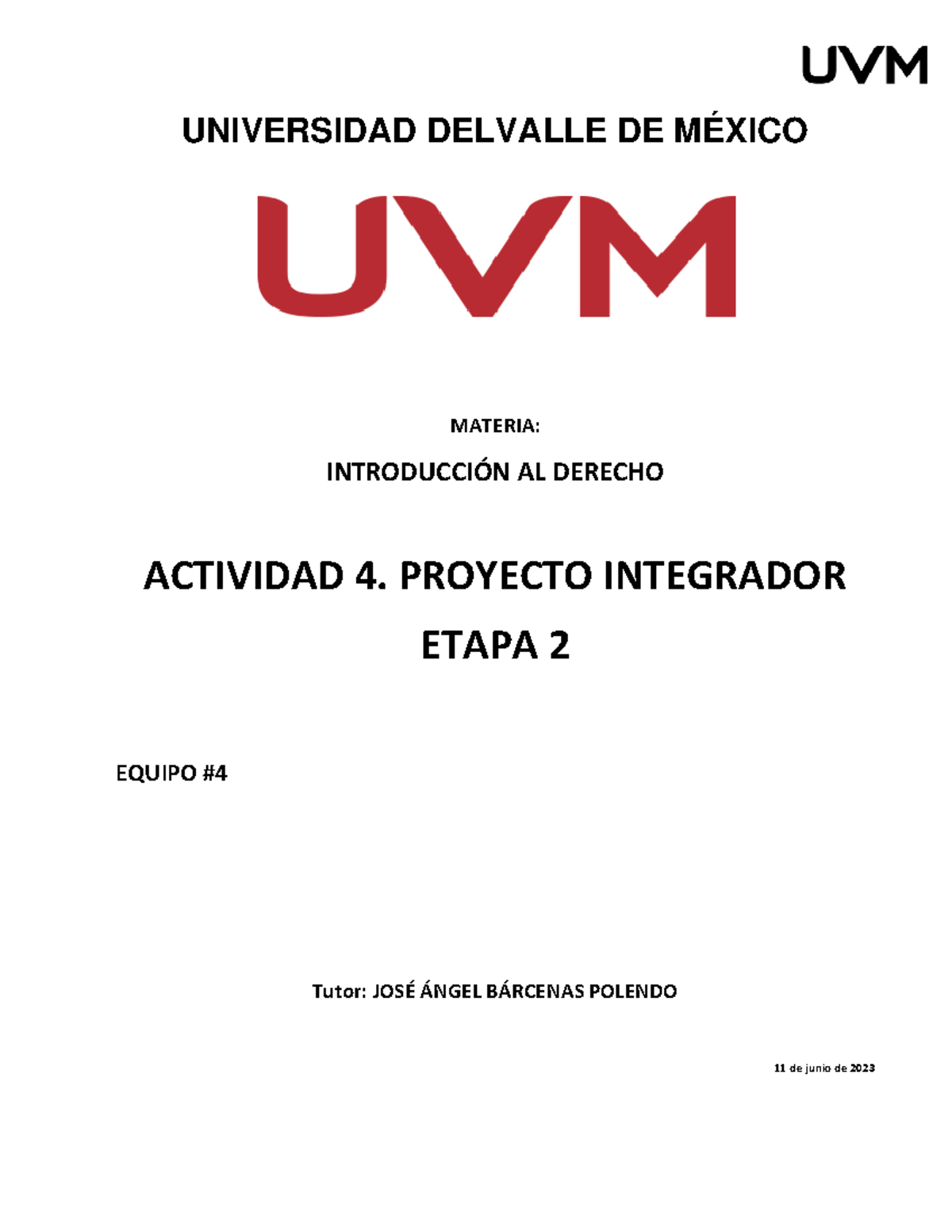 Actividad 4. Proyecto Integrador Etapa 2 - UNIVERSIDAD DELVALLE DE ...