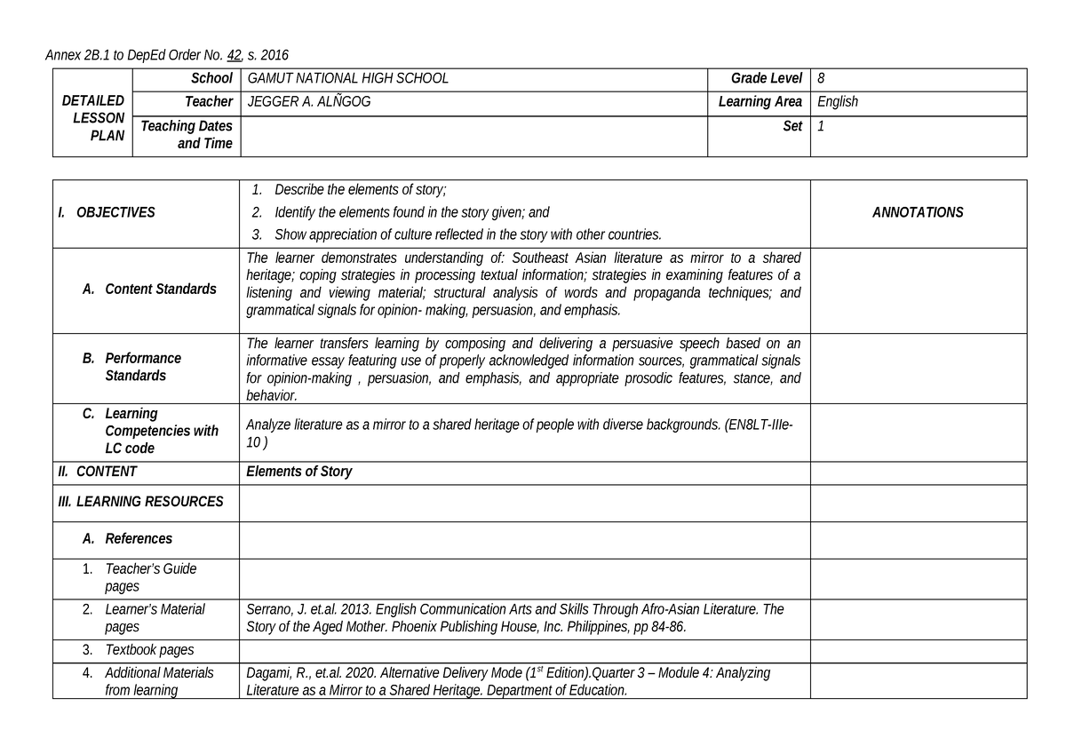 English-8-LP - Credit to the owner. - Annex 2B to DepEd Order No. 42 ...