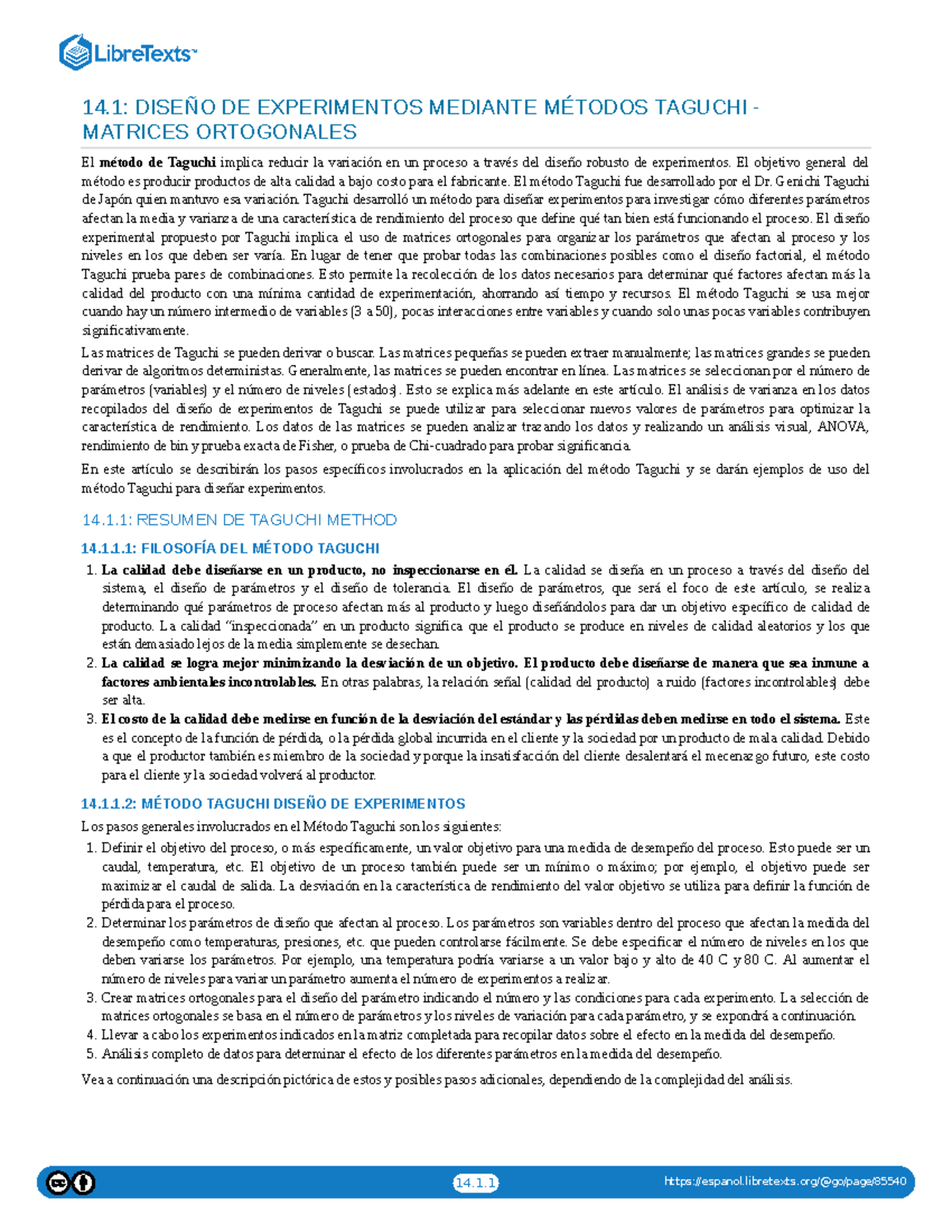 14 - nada especial - 14: DISEÑO DE EXPERIMENTOS MEDIANTE MÉTODOS ...