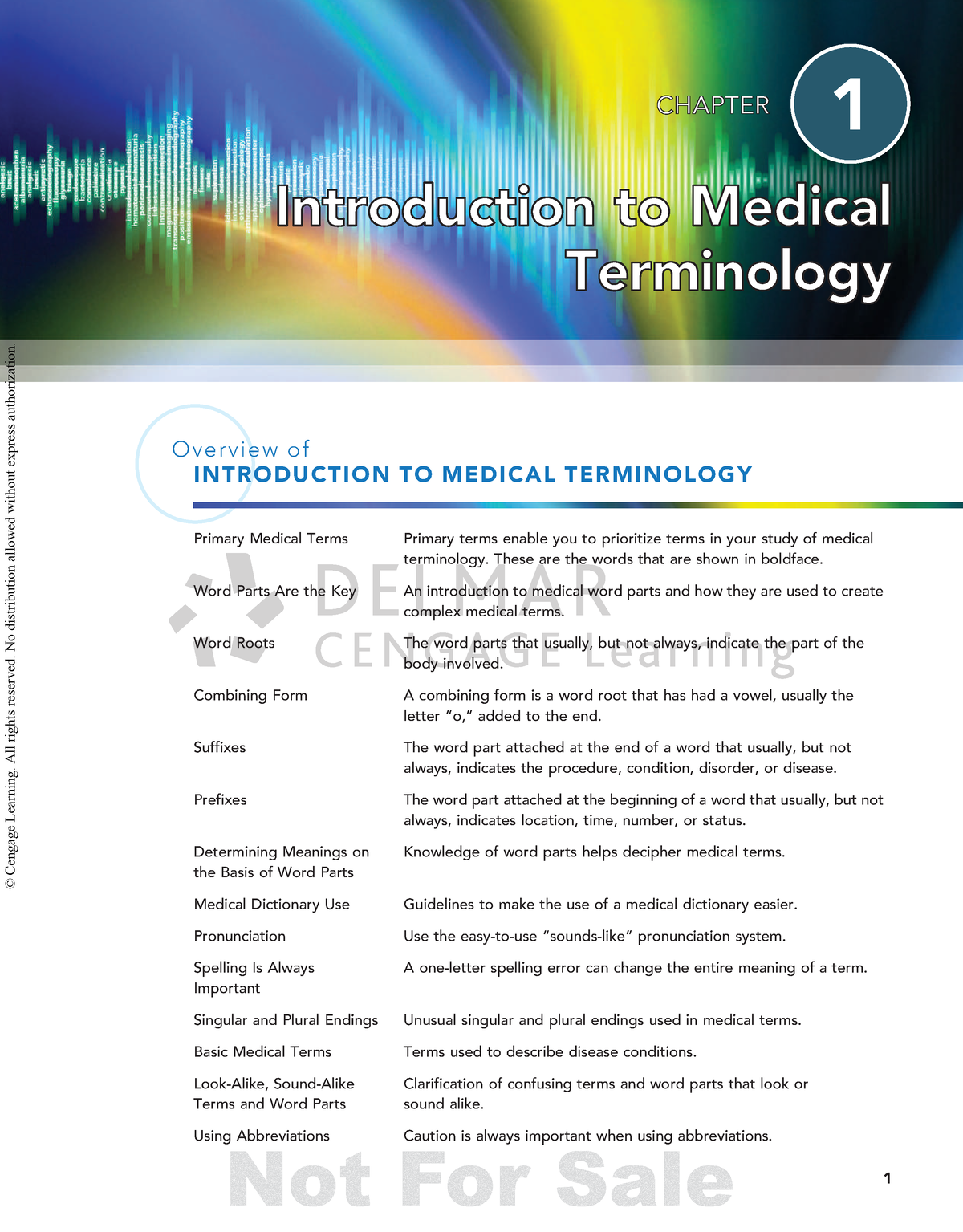 assignment 1. chapter homework medical terminology