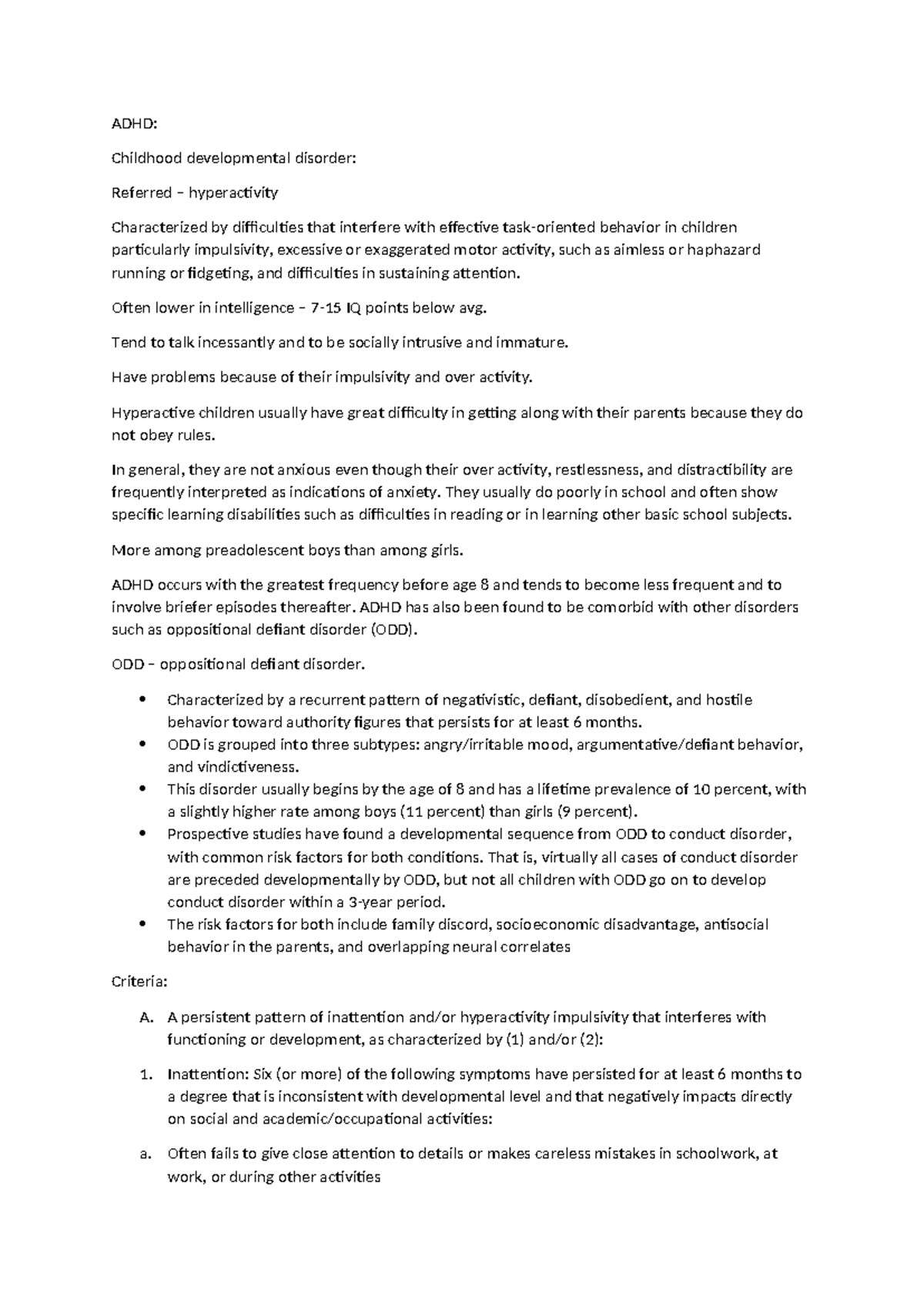 ADHD, Autism, LD, Intellectual disability - ADHD: Childhood ...