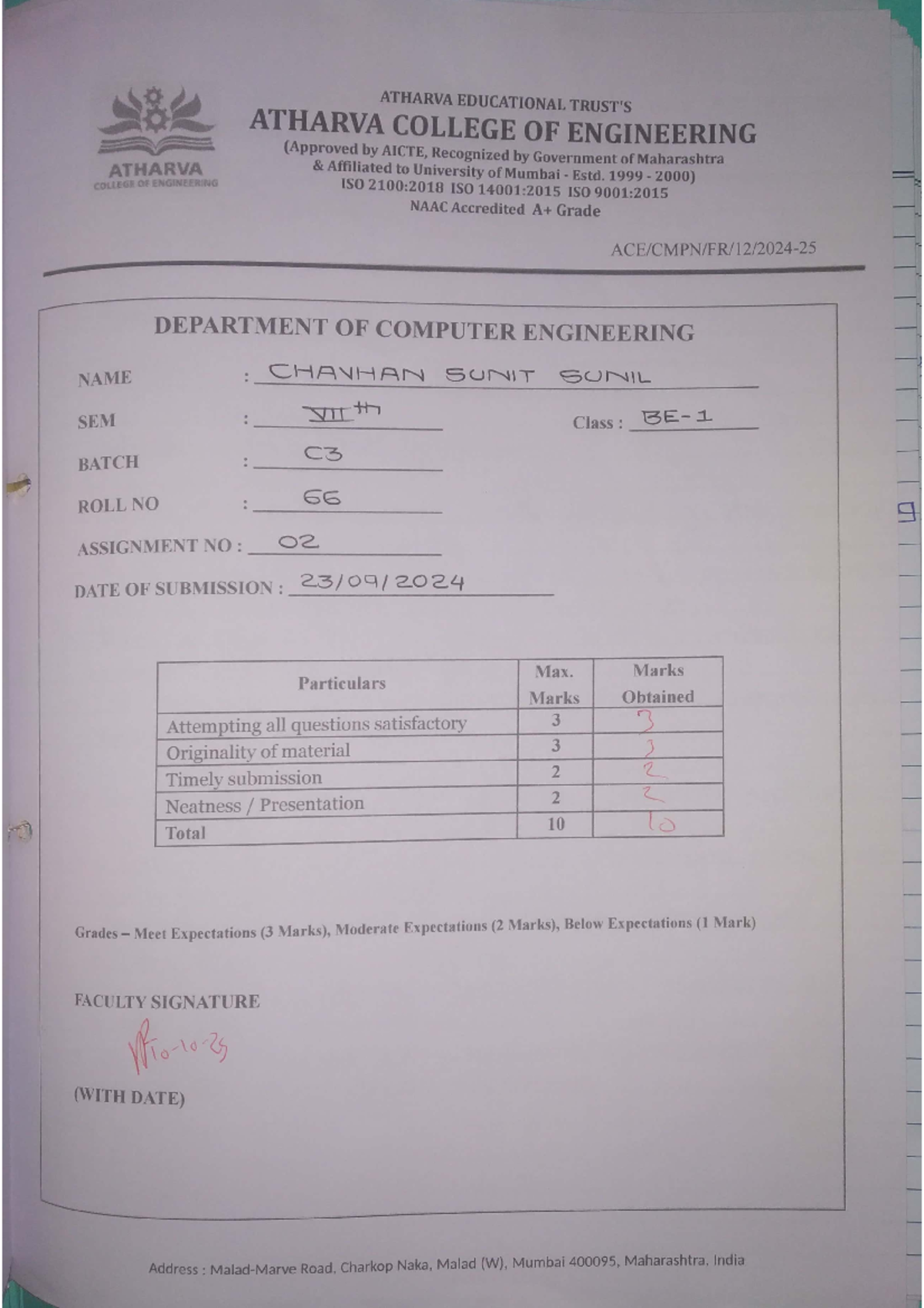Natural Language Processing Assignment - ATHARVA EDUCATIONAL ATHARVA ...