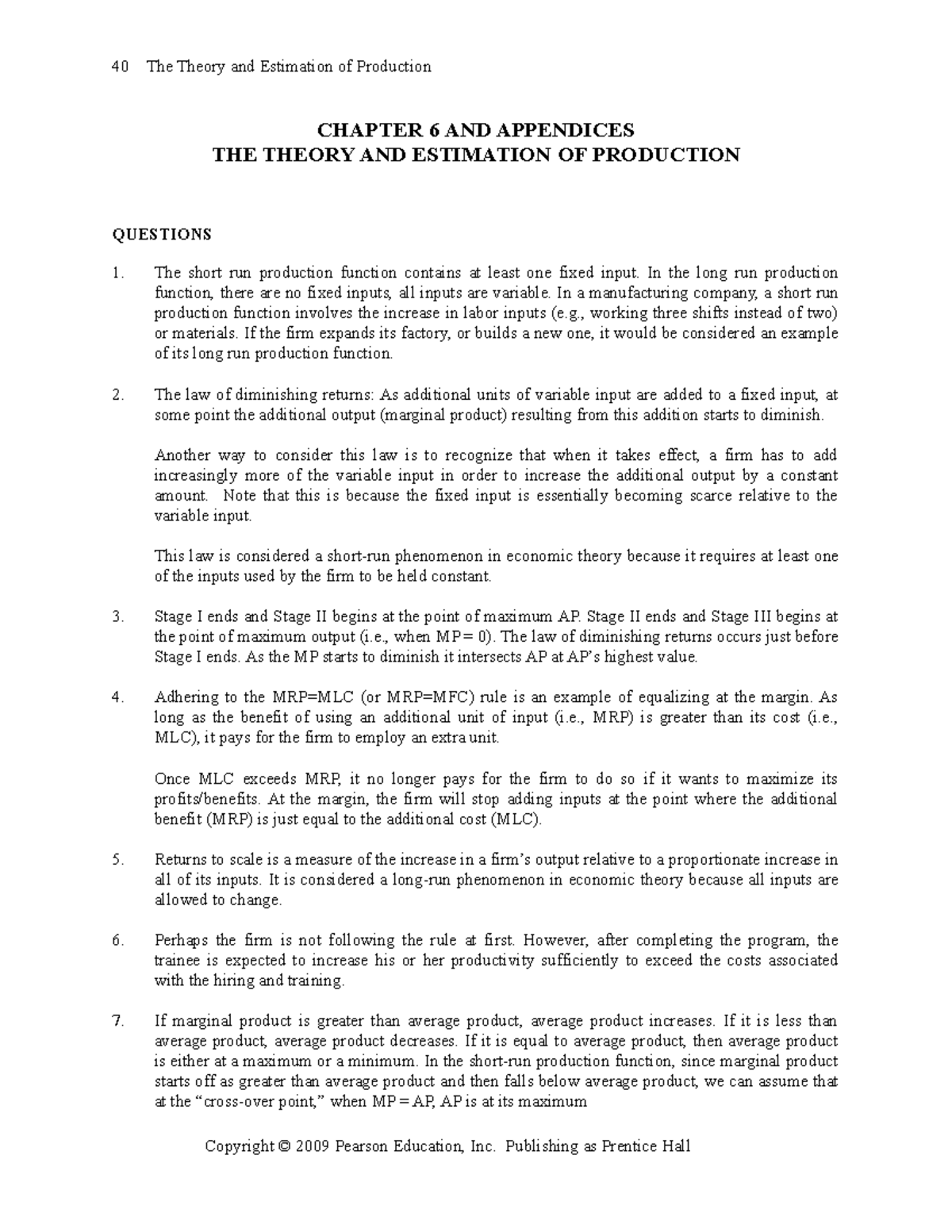 Chapter 6 answers REAL - CHAPTER 6 AND APPENDICES THE THEORY AND ...