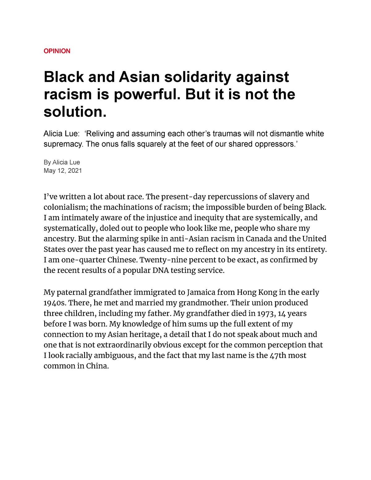 Black And Asian Solidarity Against Racism Is Powerful. But It Is Not ...