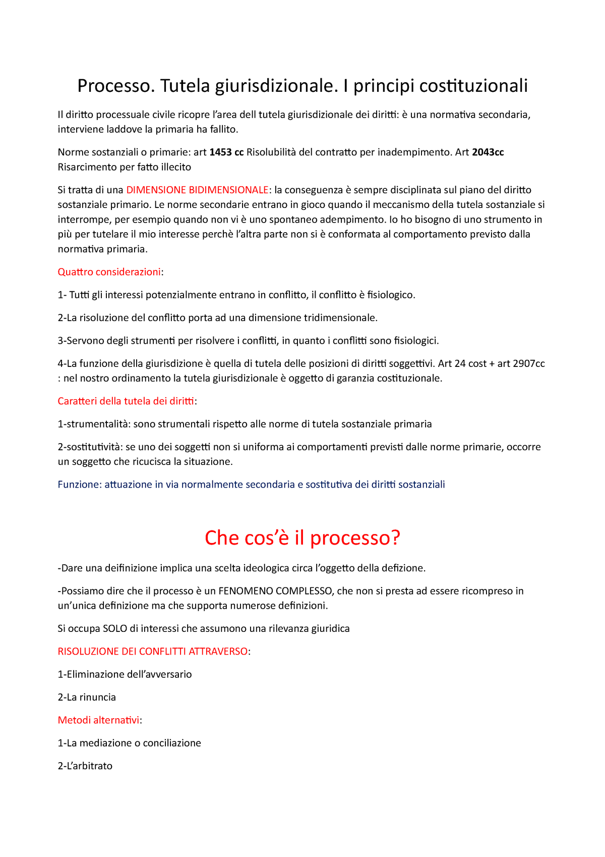 Nuovo Microsoft Word Document - Processo. Tutela Giurisdizionale. I ...