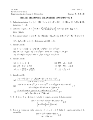 Silabo AM 1 2024 -II - SÍLABO I. INFORMACIÓN GENERAL ASIGNATURA ...