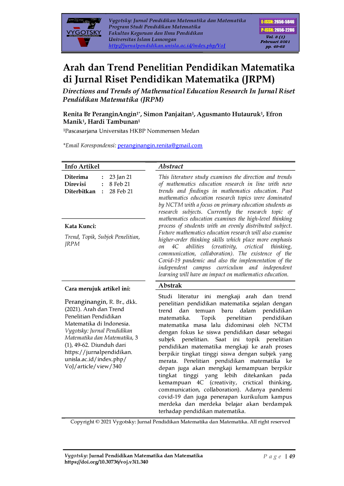 340 1010 1 PB - 340 1010 1 PB - Vygotsky: Jurnal Pendidikan Matematika ...