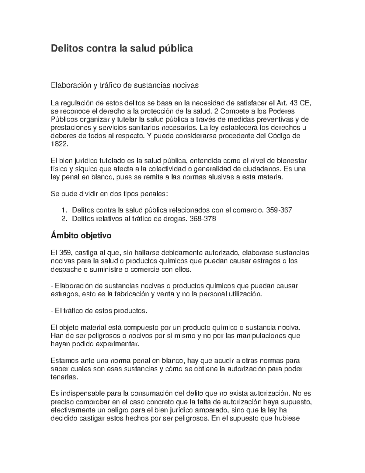 Delitos Contra La Salud Pública Delitos Contra La Salud Pública