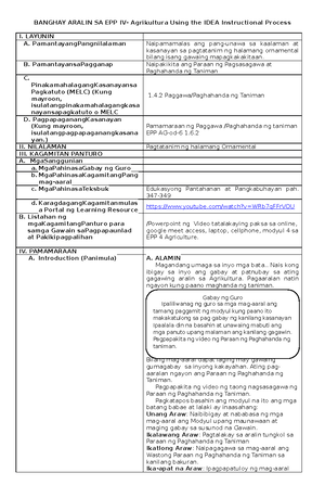 Detailed Lesson Plan in MTB 1 - Objectives At the end of the lesson ...