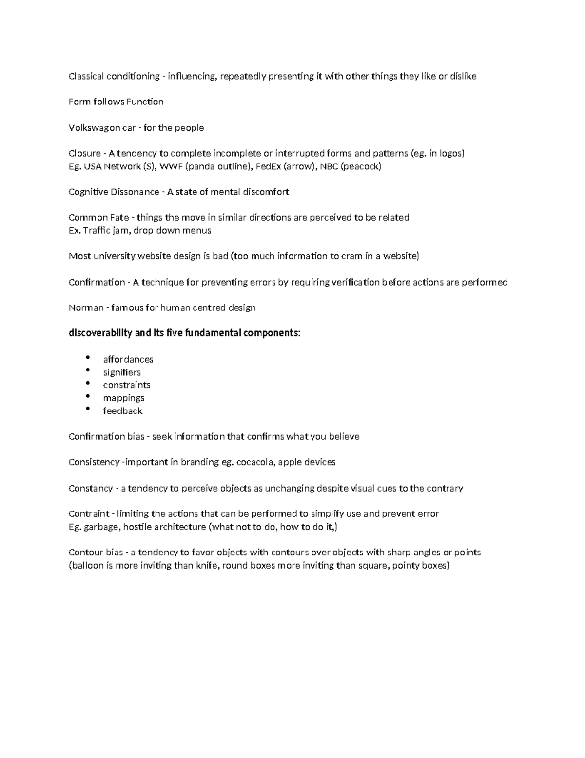 AH2676 week 3 - lec notes - Classical conditioning - influencing ...