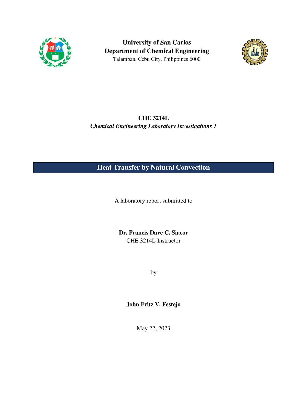 ILAR-Heat Transfer - University of San Carlos Department of Chemical ...