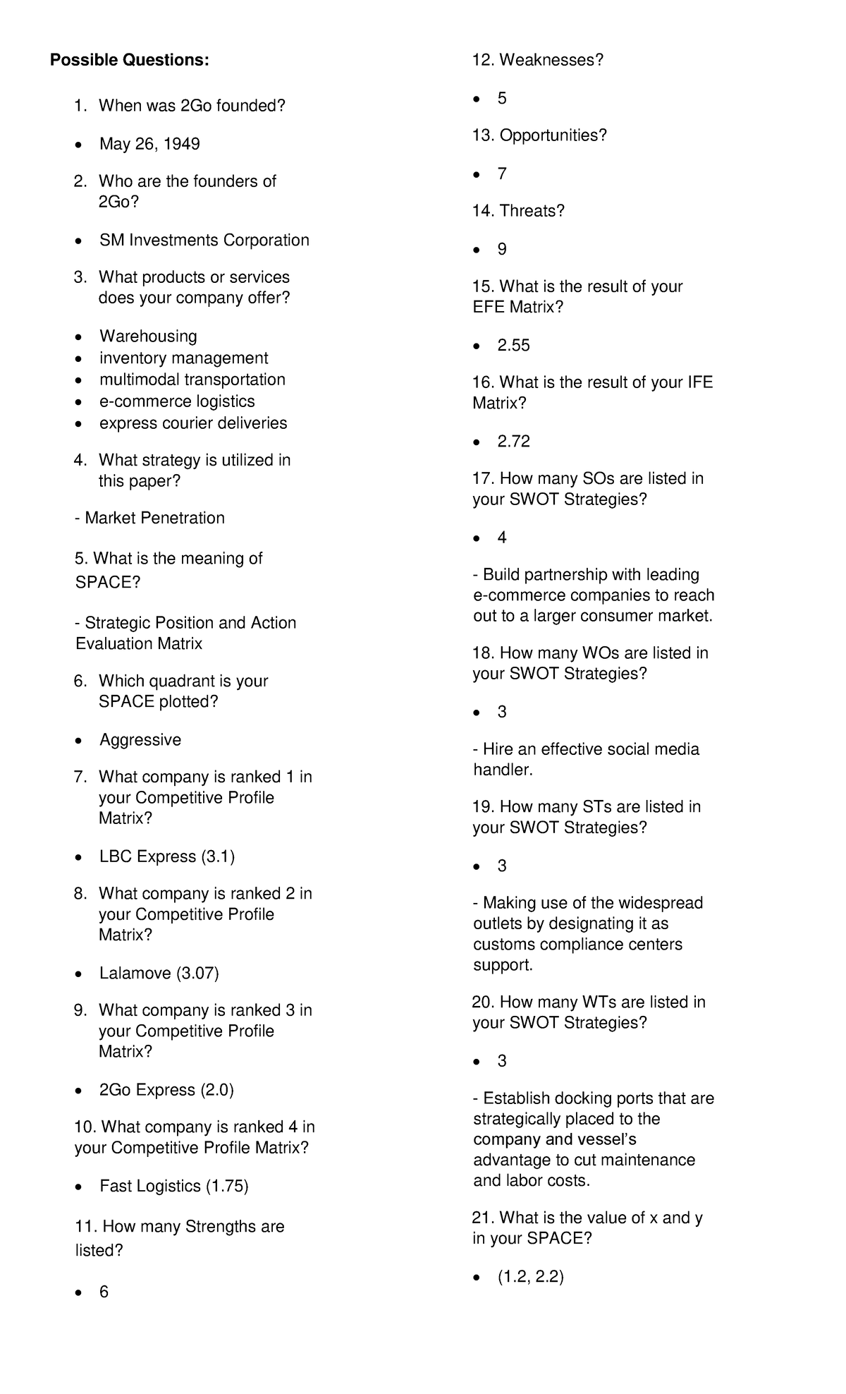 Strama-Questions-2Go - Possible Questions: 1. When was 2Go founded? May ...