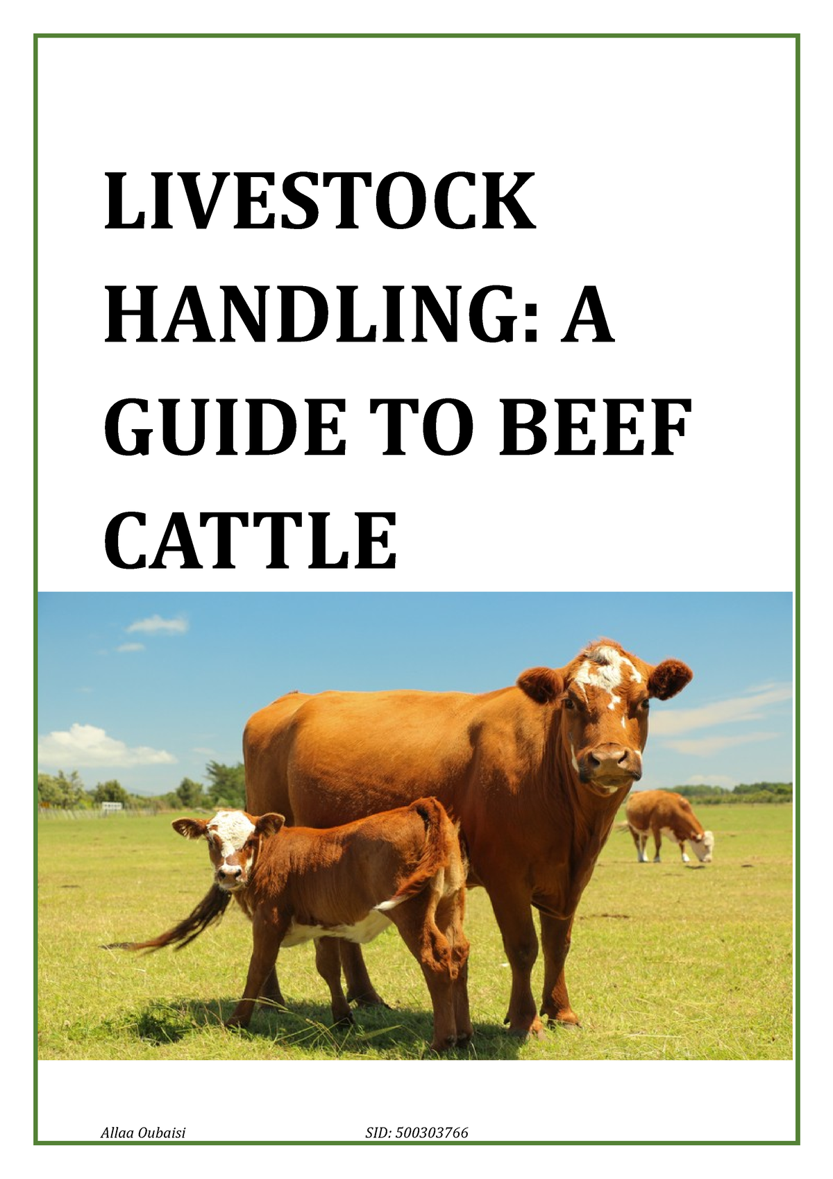 assignment on livestock farming