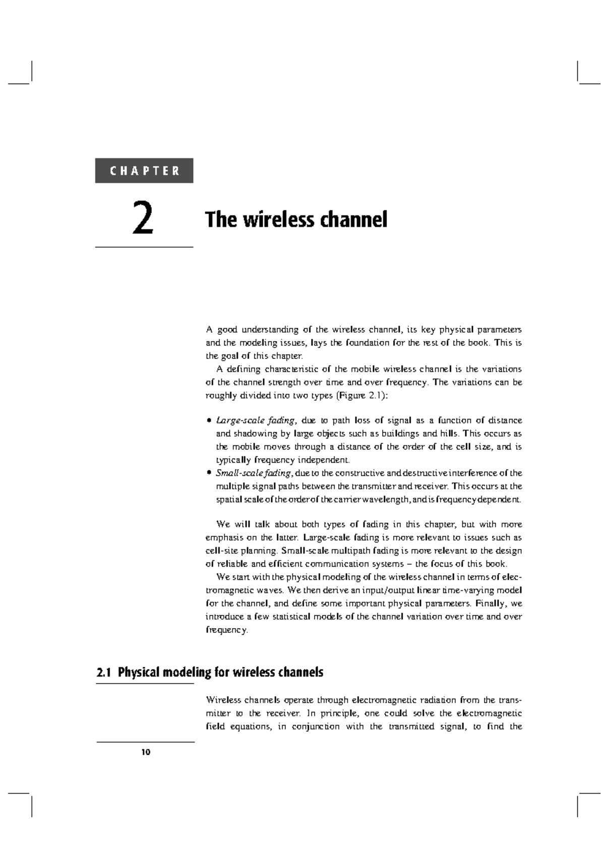 Wireless Communication- Lecture 1 - C H A P T E R 2 The wireless ...