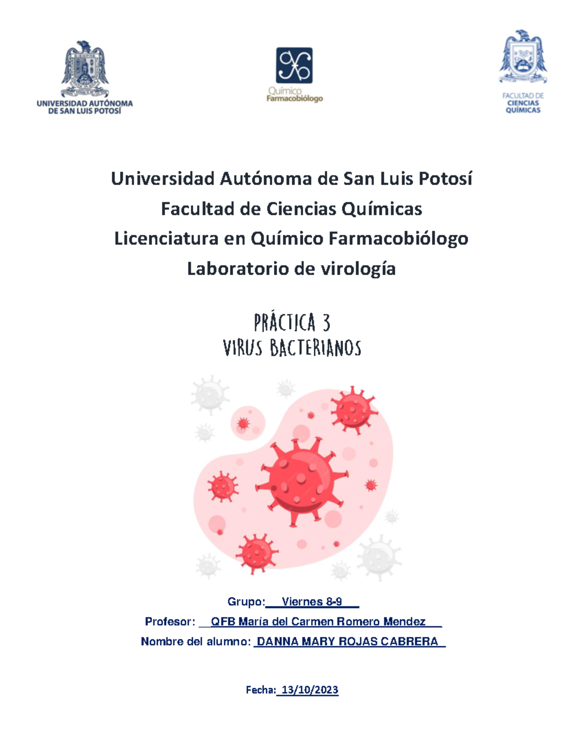 P3, Virus bacterinos, Virología - Universidad Autónoma de San Luis ...