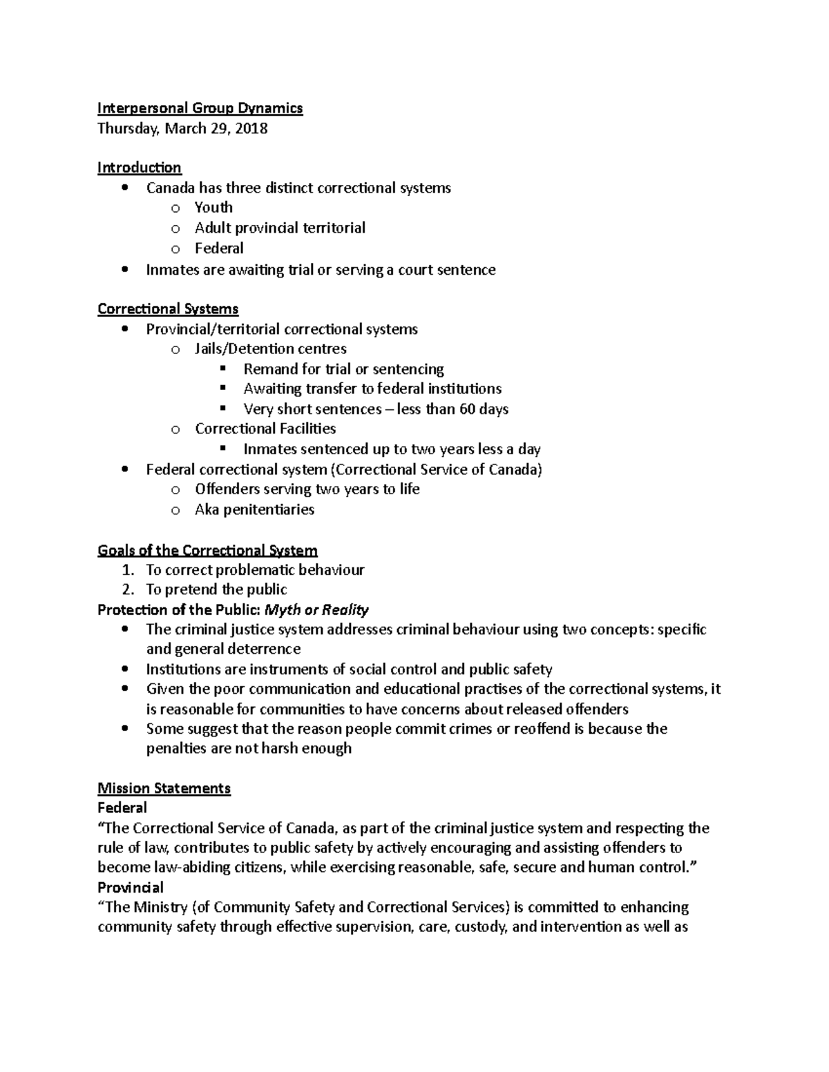 Interpersonal Group Dynamics Week 10 Interpersonal Group Dynamics