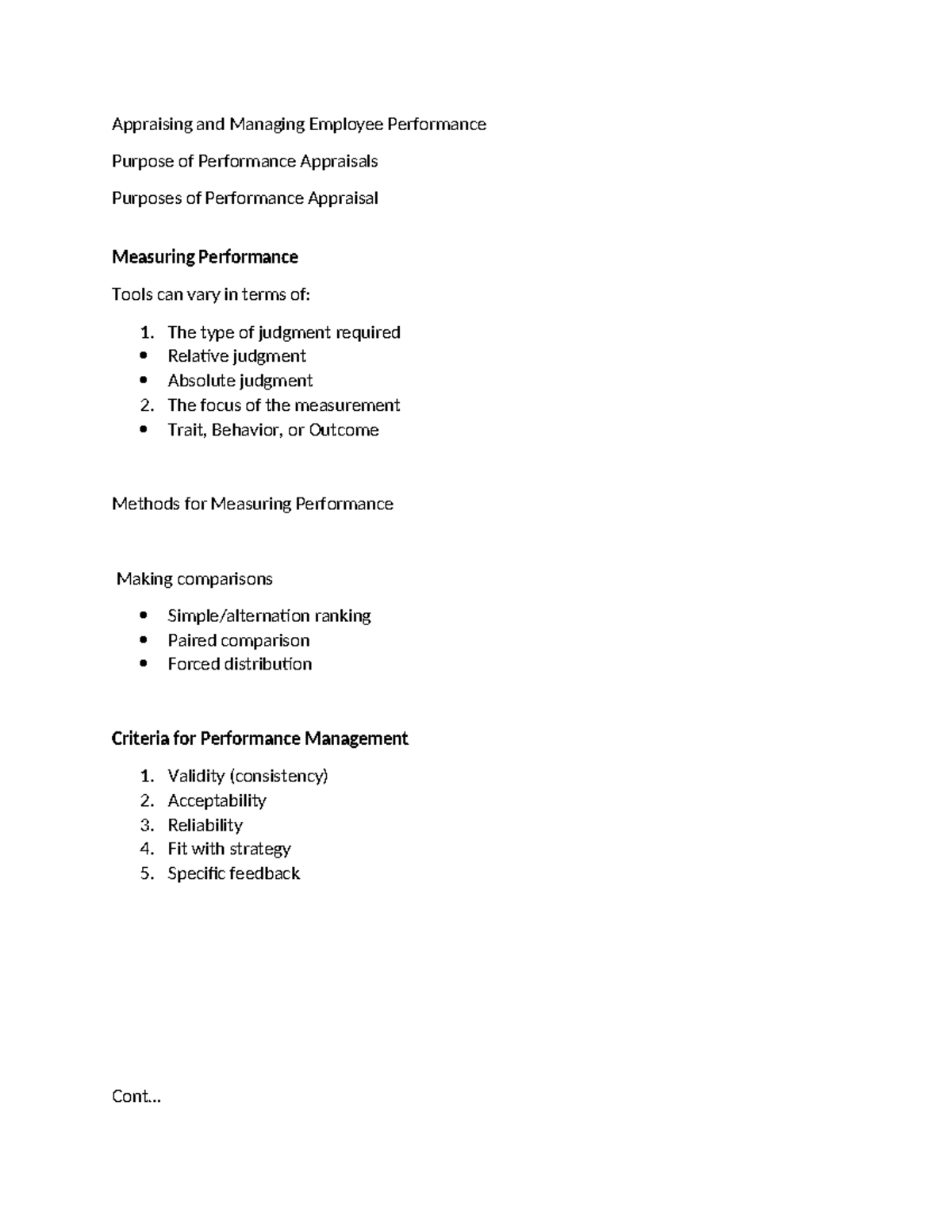 Ch 8 - chapter 8 - Appraising and Managing Employee Performance Purpose ...