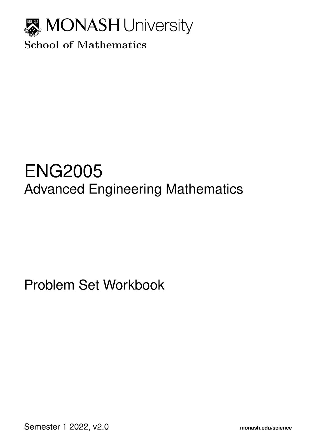 Topic 1 Exercises Book-v2 - School Of Mathematics ENG Advanced ...