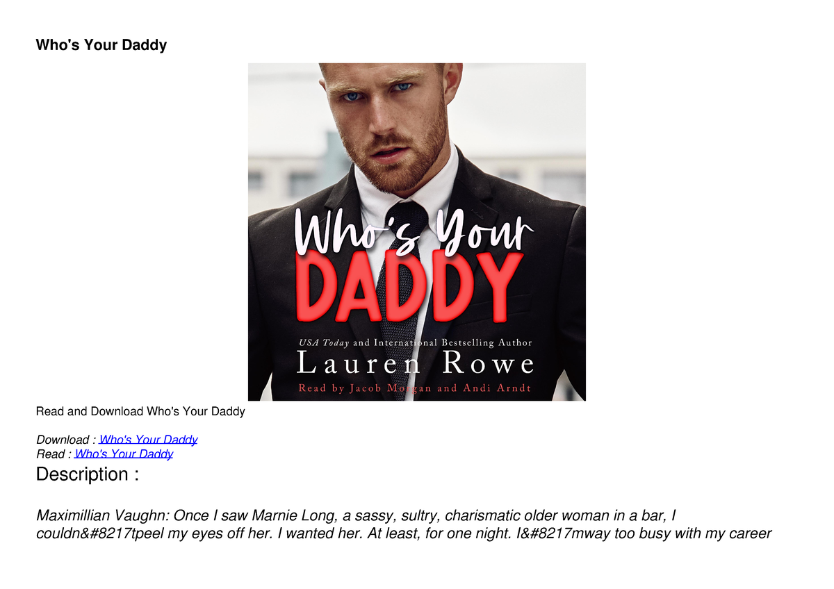 PDF DOWNLOAD Who S Your Daddy Who S Your Daddy Read And Download   Thumb 1200 848 