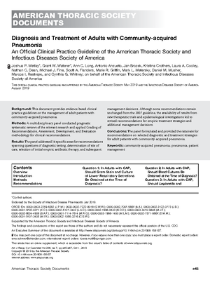 IDSA ATS – CAP – 2007 - Guía clínica - IDSA/ATS Guidelines for CAP in ...