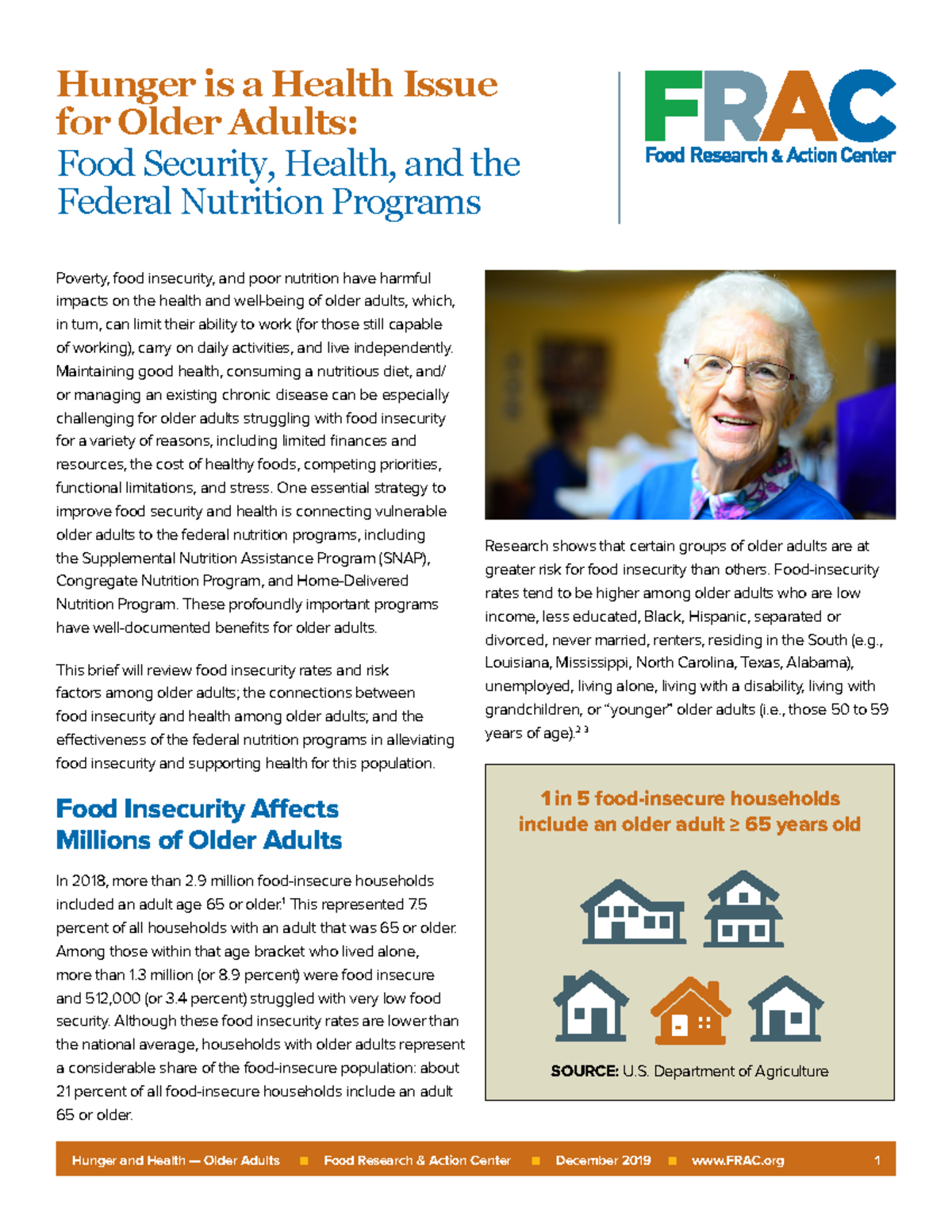 Hunger is a health issue for older adults 1 - Poverty, food insecurity ...