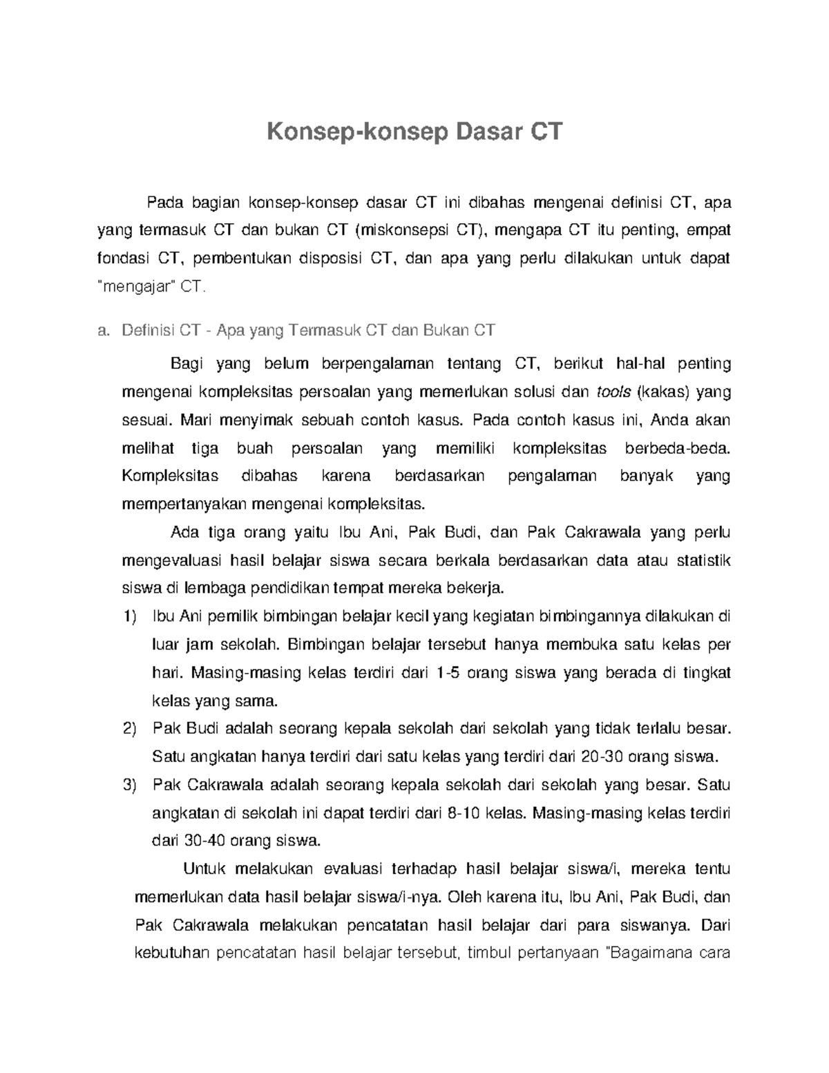 Konsep Dasar CT - Baik - Konsep-konsep Dasar CT Pada Bagian Konsep ...