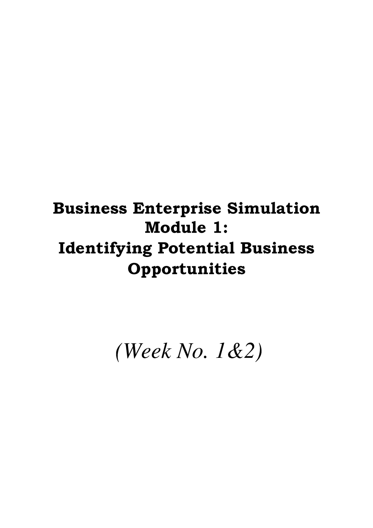 Lesson 01-02 - Business Simulation - Business Enterprise Simulation ...